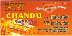 CHANDU SWEETS,CHANDU SWEETSSweets Savouries,CHANDU SWEETSSweets SavouriesCBM Compound, CHANDU SWEETS contact details, CHANDU SWEETS address, CHANDU SWEETS phone numbers, CHANDU SWEETS map, CHANDU SWEETS offers, Visakhapatnam Sweets Savouries, Vizag Sweets Savouries, Waltair Sweets Savouries,Sweets Savouries Yellow Pages, Sweets Savouries Information, Sweets Savouries Phone numbers,Sweets Savouries address